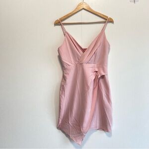 Sleeveless Strapped Mini Wrap Dress - Asymmetrical